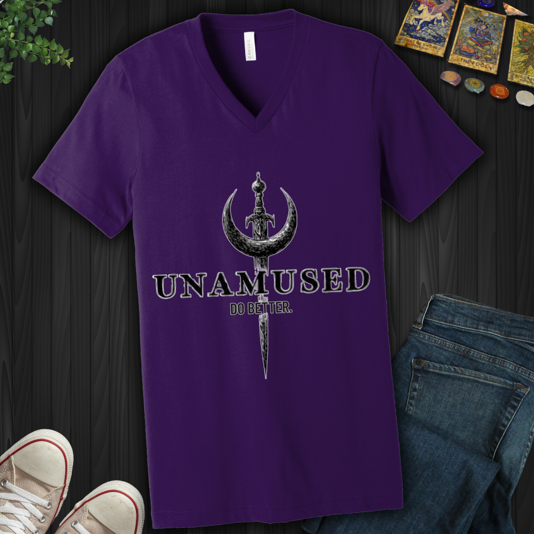 Completely Unamused V-Neck Tee