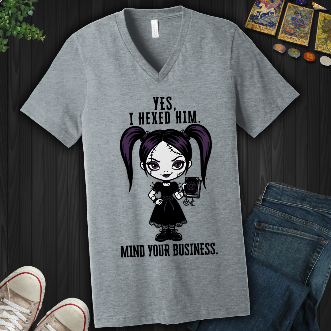 Yes, I Hexed Him V-Neck Tee