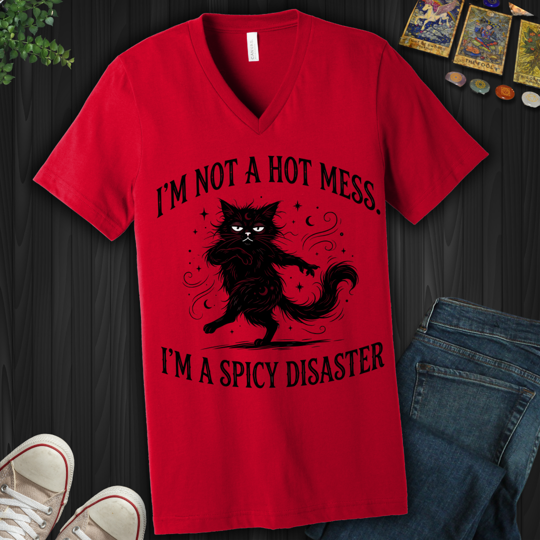 I'm Not A Hot Mess V-Neck Tee