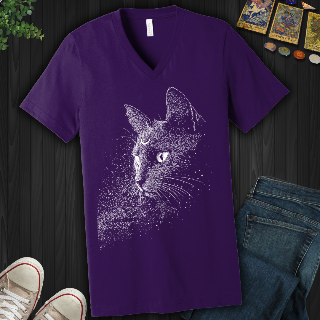 Moonlit Familiar V-Neck Tee