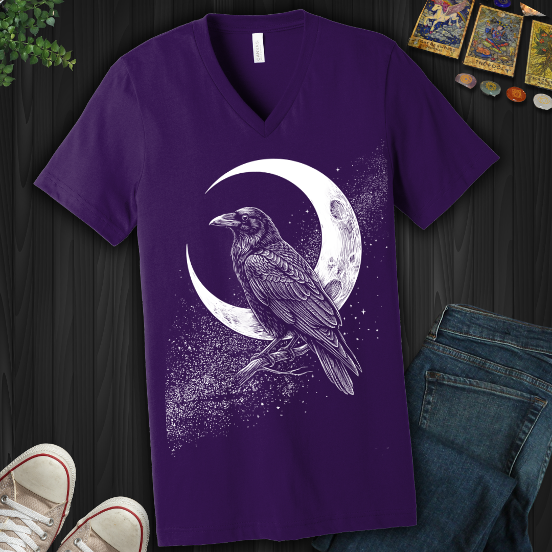 Crescent Raven V-Neck Tee