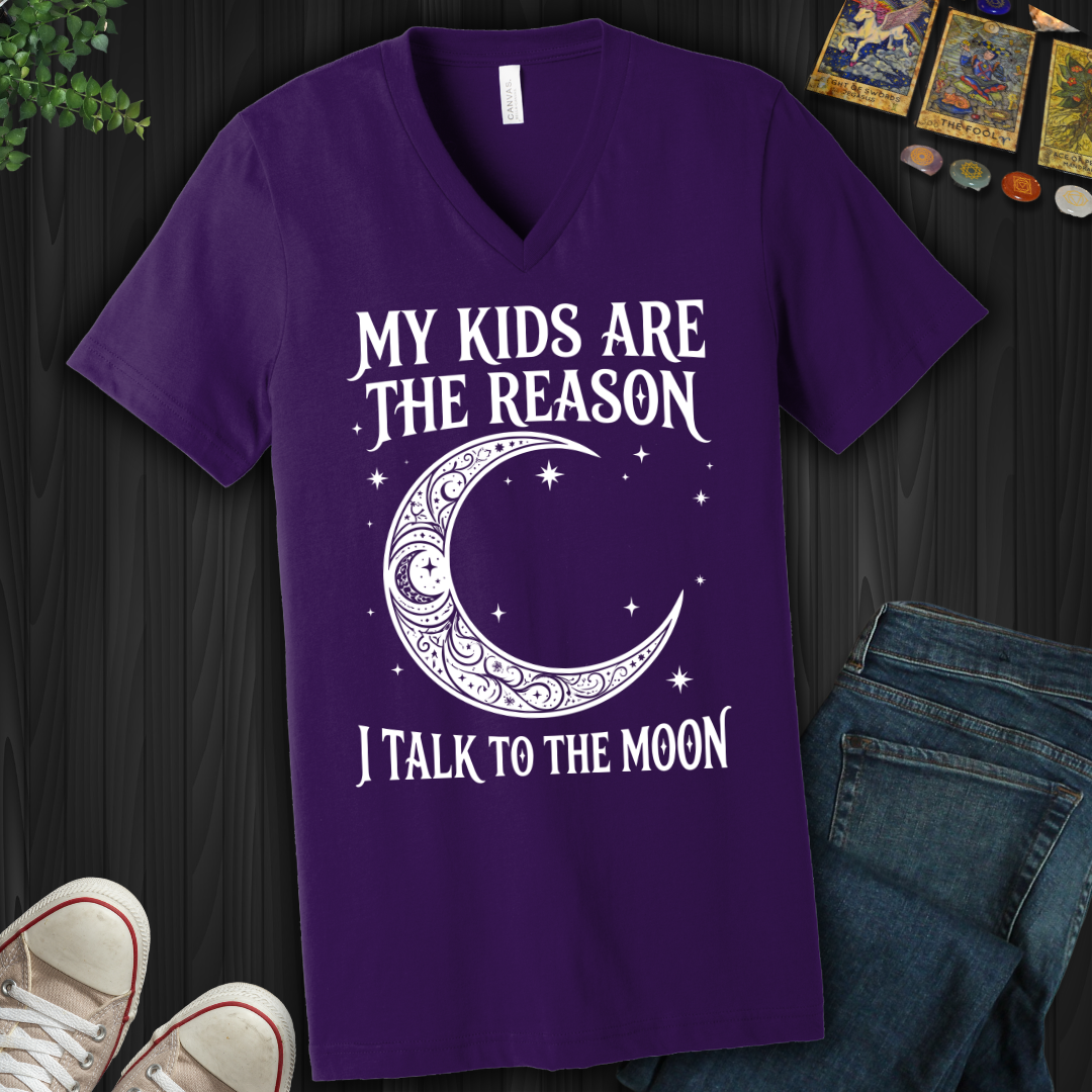 My Kids Are The Reason V-Neck Tee