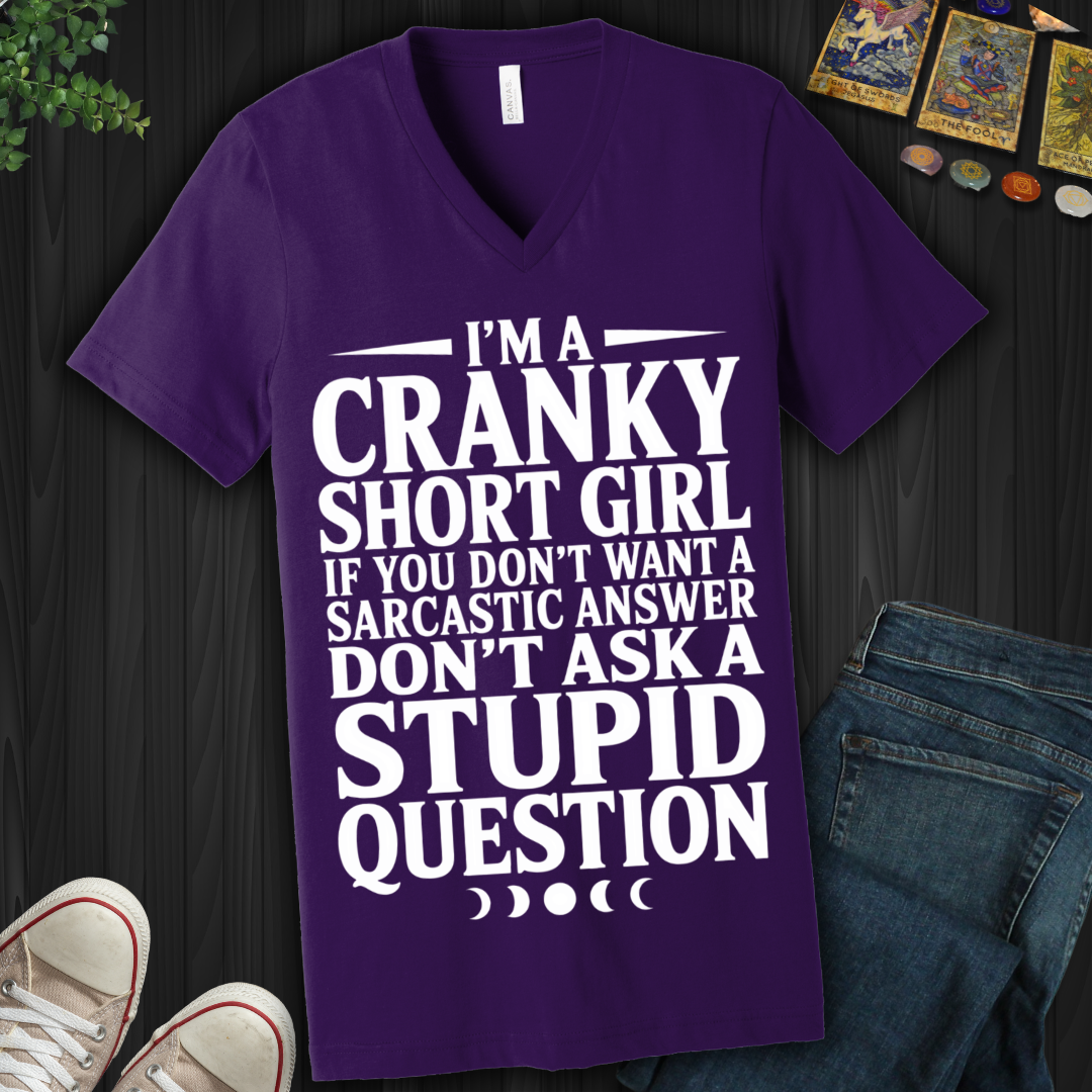 Cranky Short Girl V-Neck