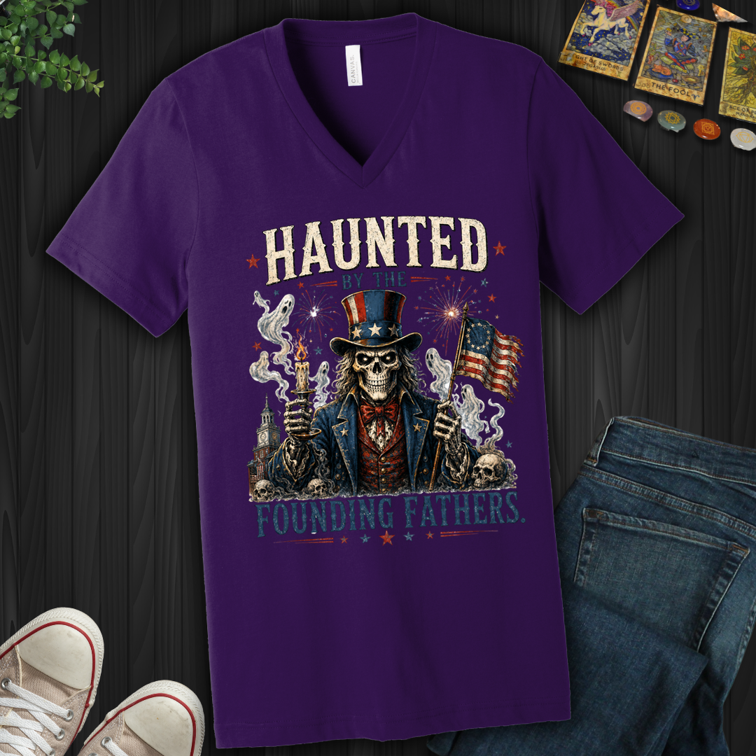 Haunted By Founding Fathers- V-Neck