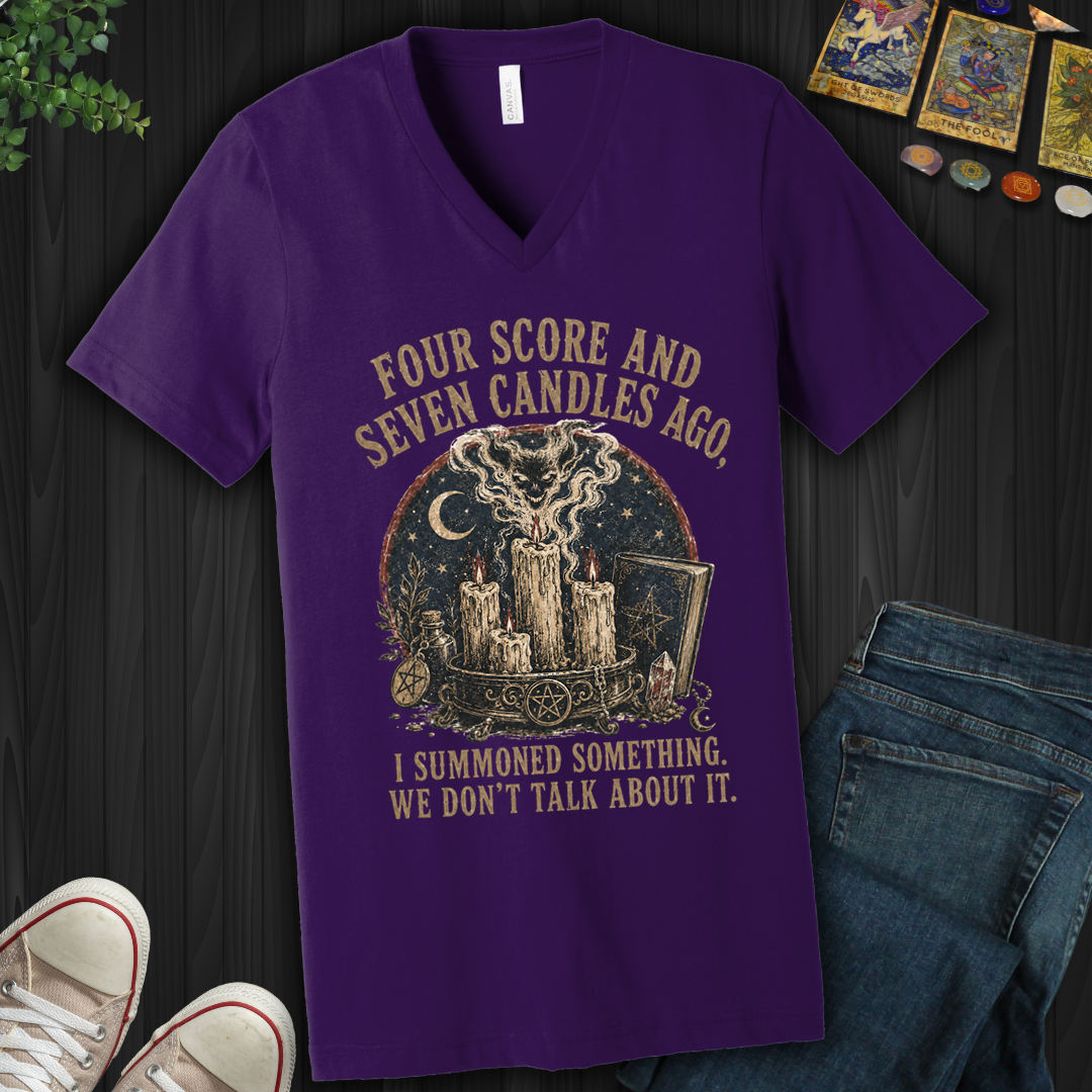 Four Score And Seven Candles- V-Neck