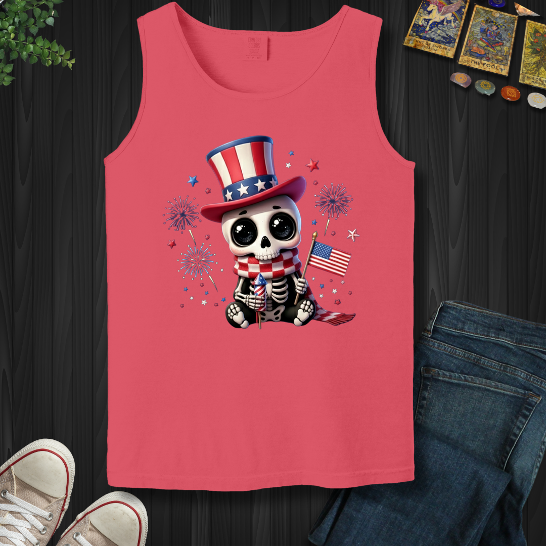 Red,White, And Dead Cute- Tank Top