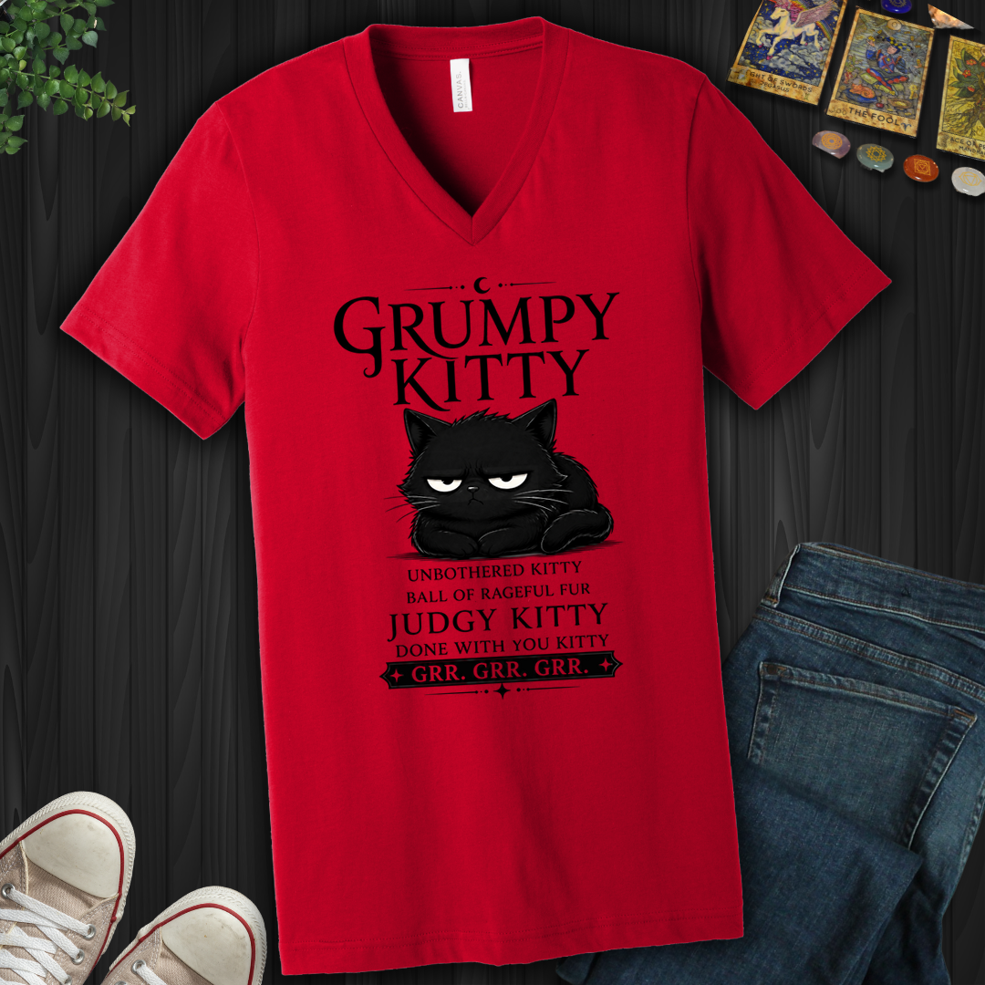 Grumpy Kitty- V-Neck