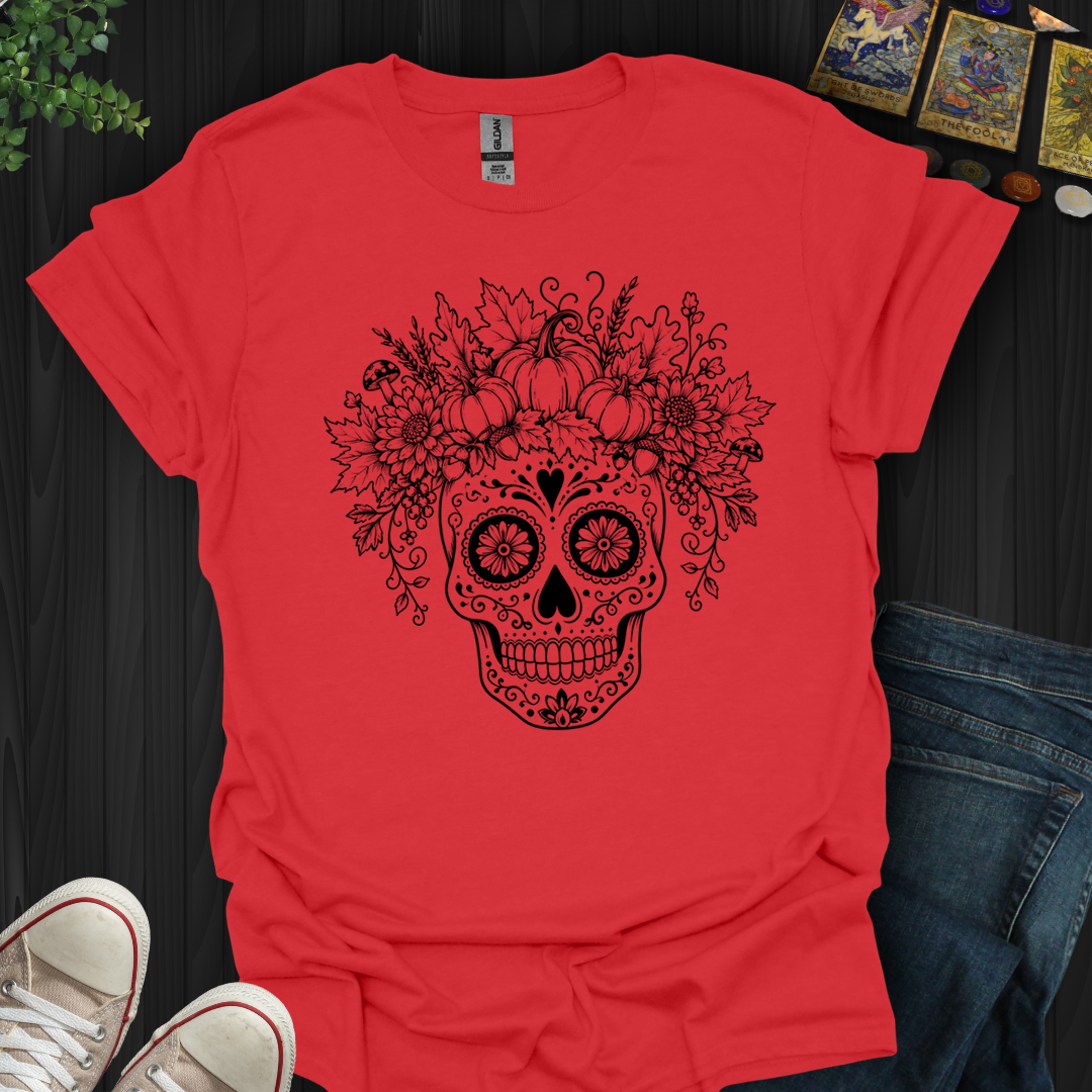 Autumn Harvest Sugar Skull- T-Shirt