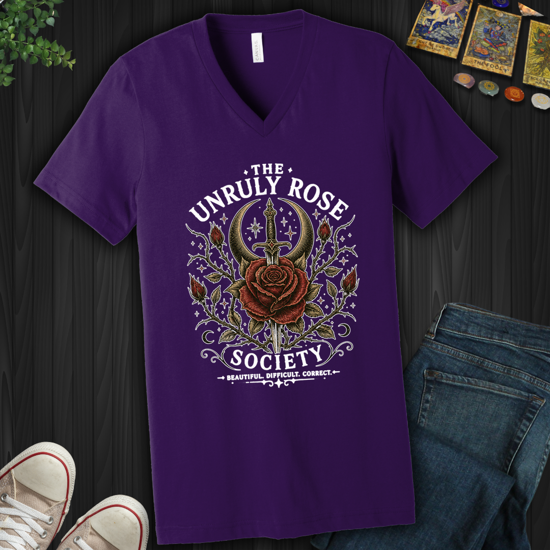 The Unruly Rose Society- V-Neck