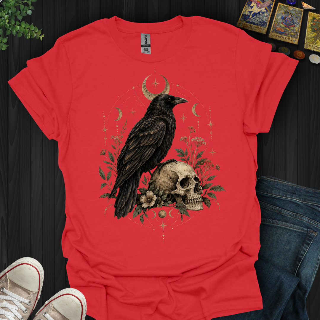 Celestial Raven And Skull- T-Shirt