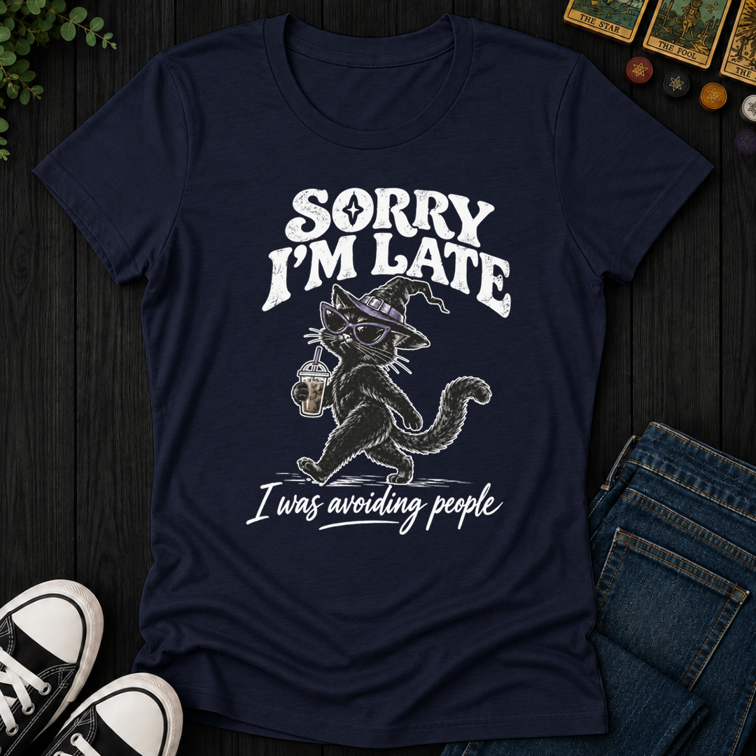 I Was Avoiding People- Women's Fitted Tee