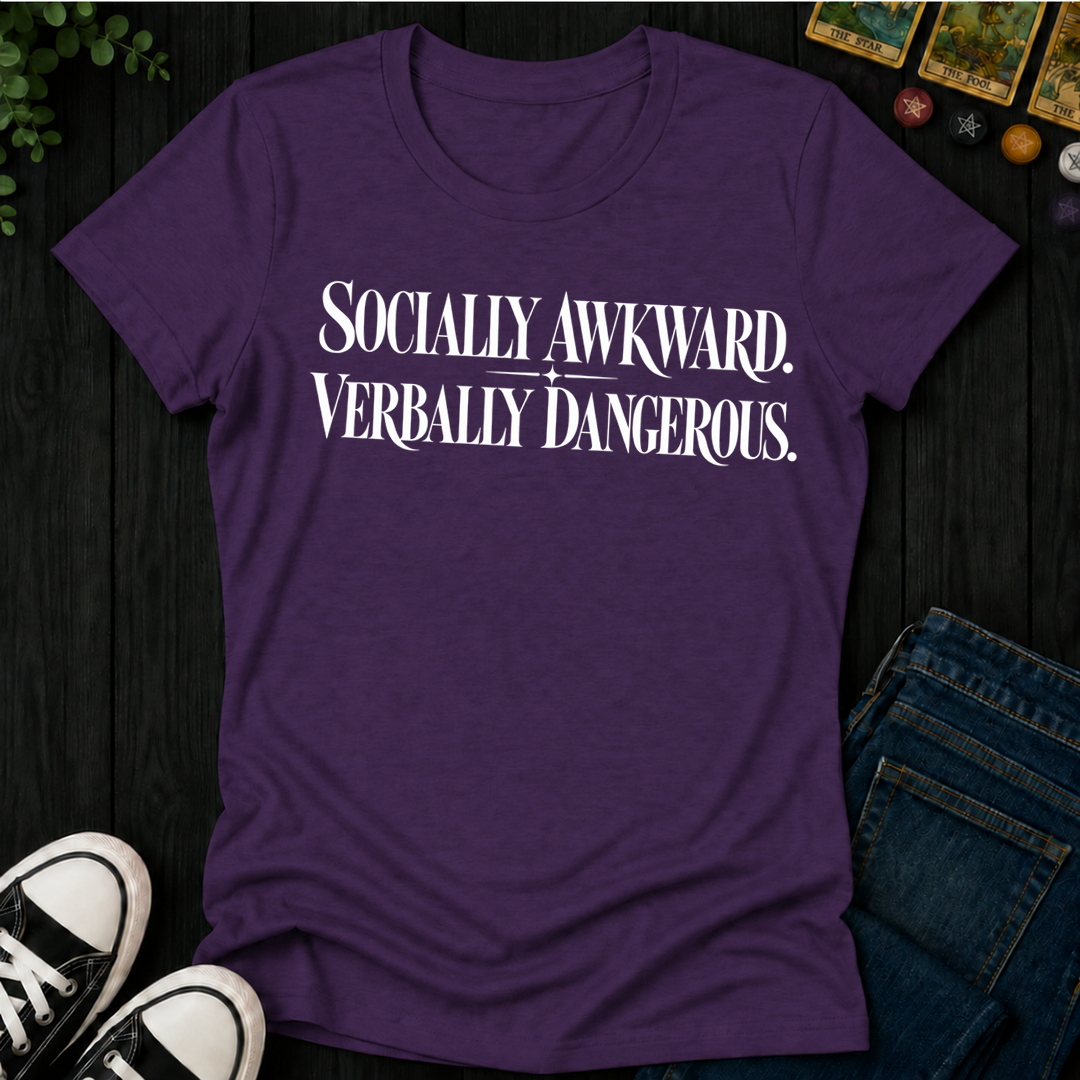 Socially Awkward Verbally Dangerous- Women's Fitted Tee
