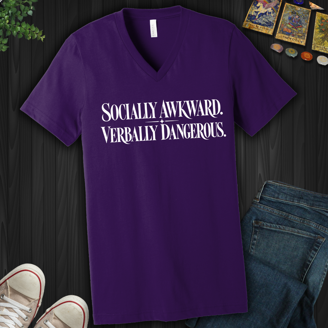 Socially Awkward Verbally Dangerous- V-Neck