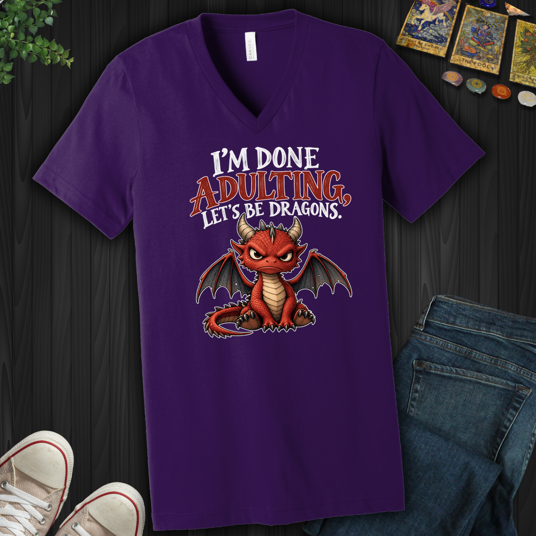 Let's Be Dragons- V-Neck