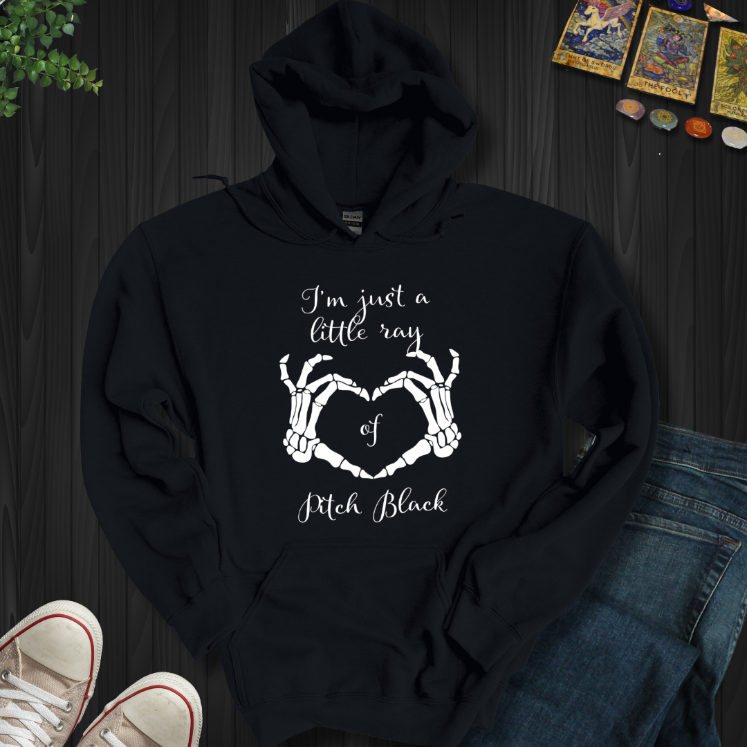 Little Ray Of Pitch Black Hooded Sweatshirt