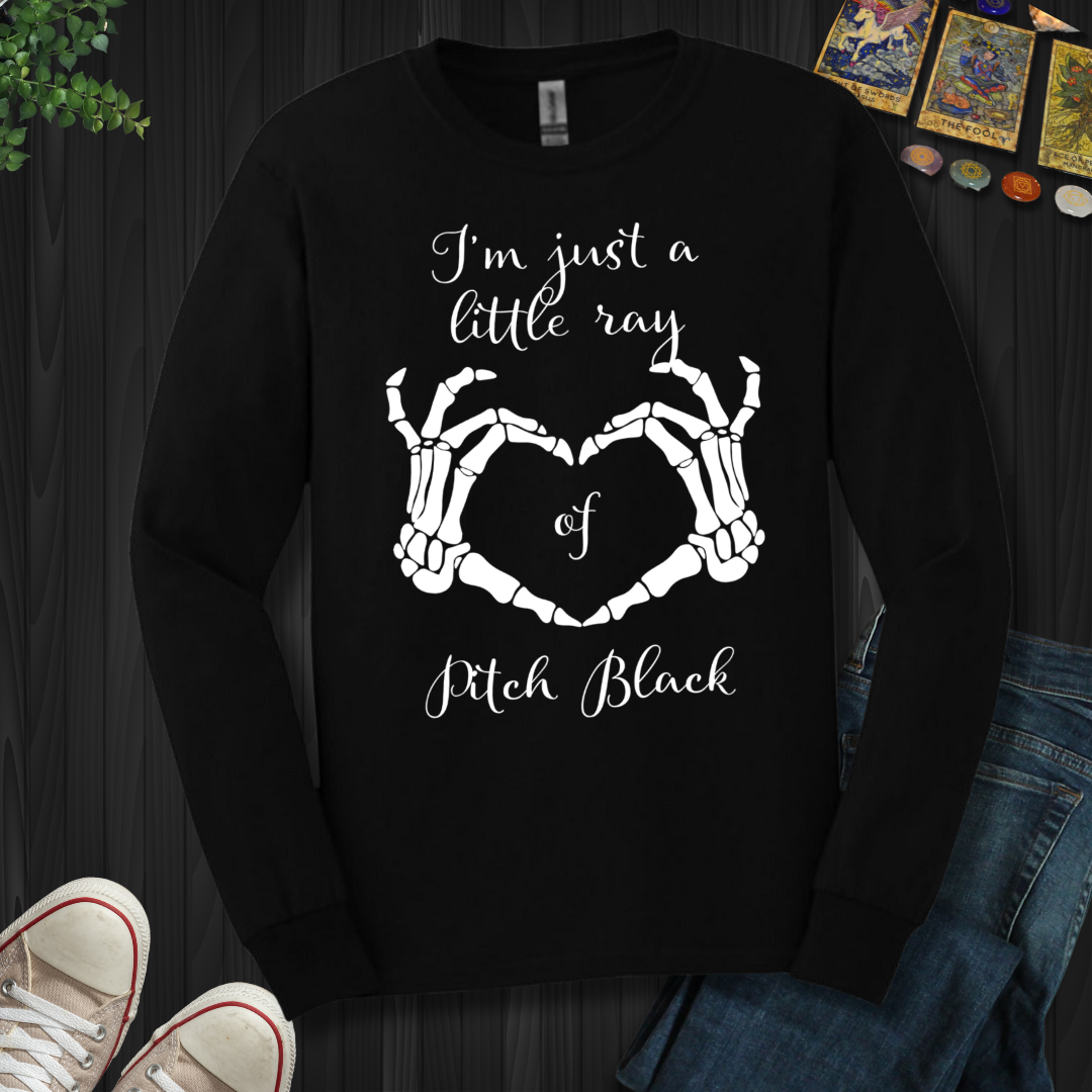 Little Ray Of Pitch Black Long Sleeve Tee