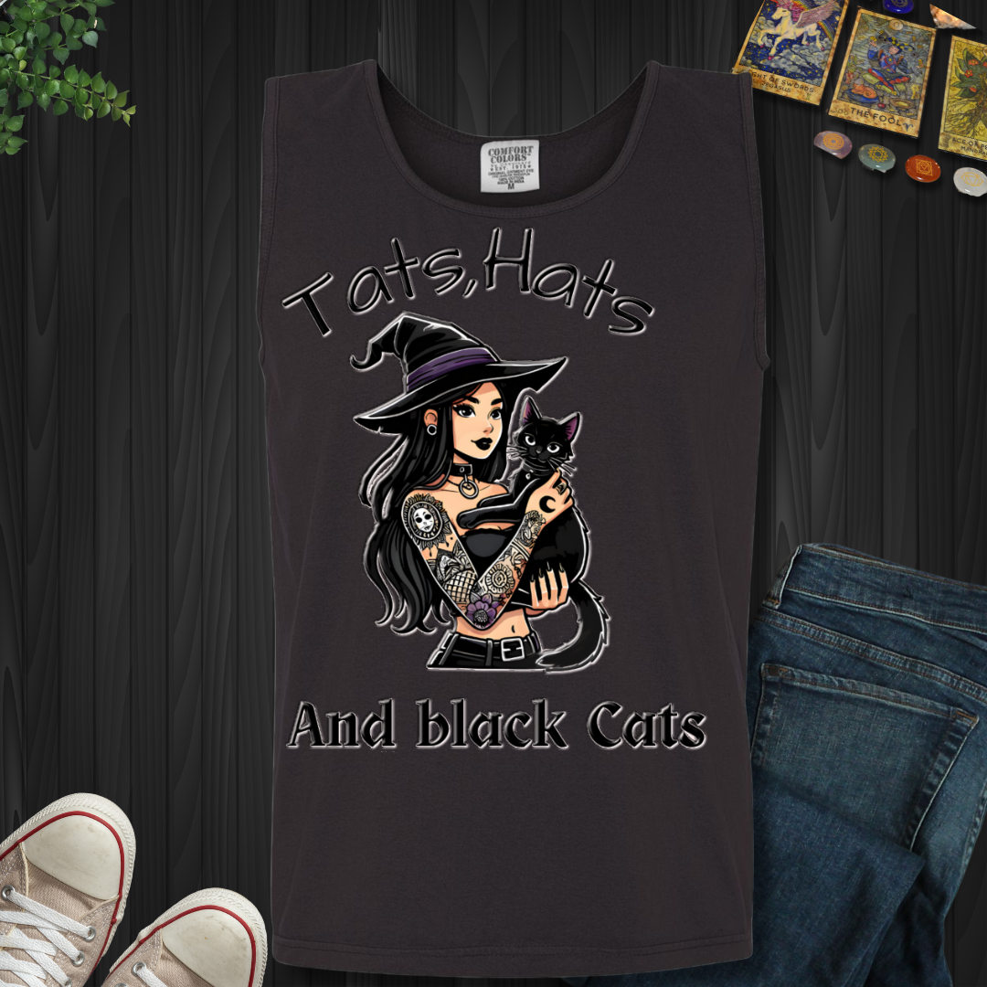 Tats, Hats, and Black Cats Tank Top