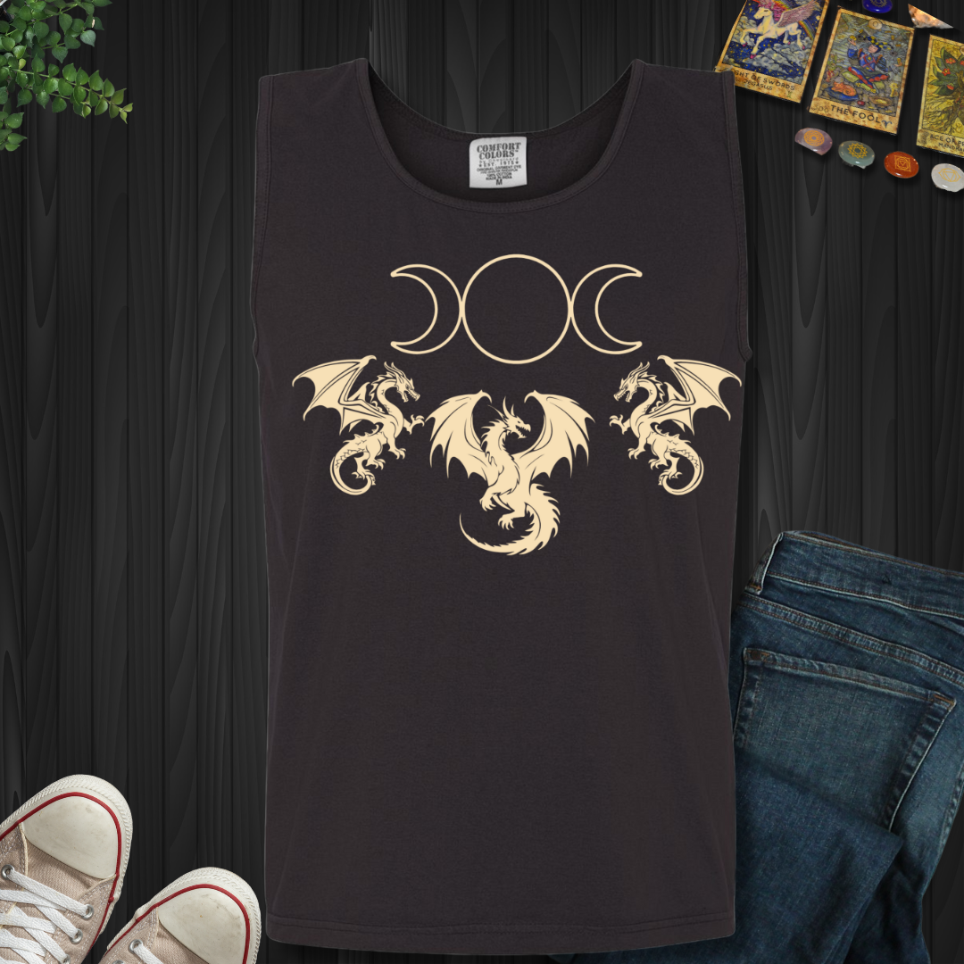 Triple Moon Dragon Tank Top