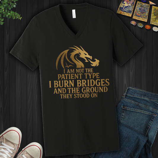 Burn Bridges V-Neck Tee