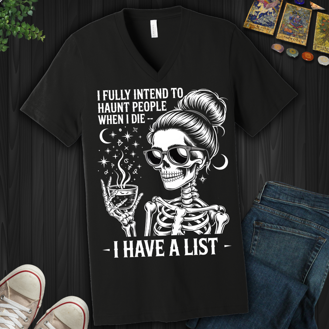 I Have A List  V-Neck Tee