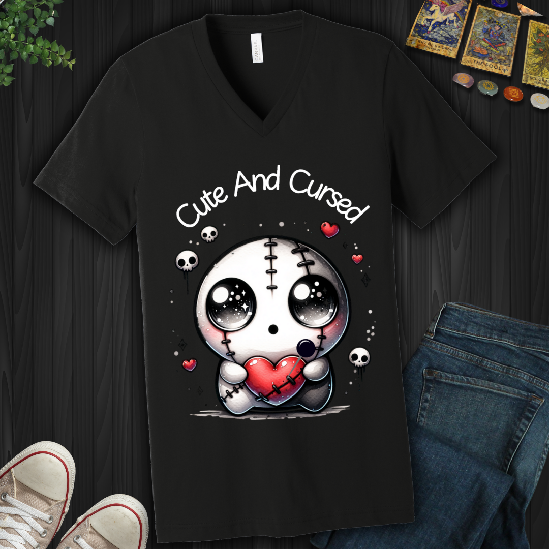 Cute And Cursed V-Neck Tee