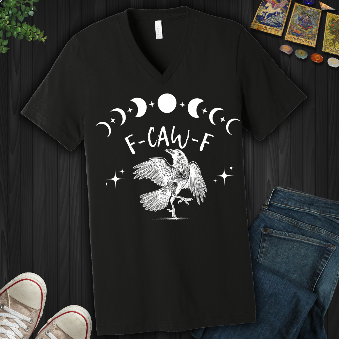 Gothically Yours: Raven in Rebellion V-Neck Tee