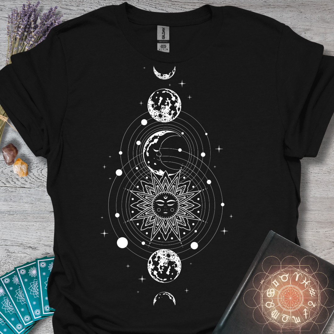 Solar Sun and Moon Phase T-Shirt