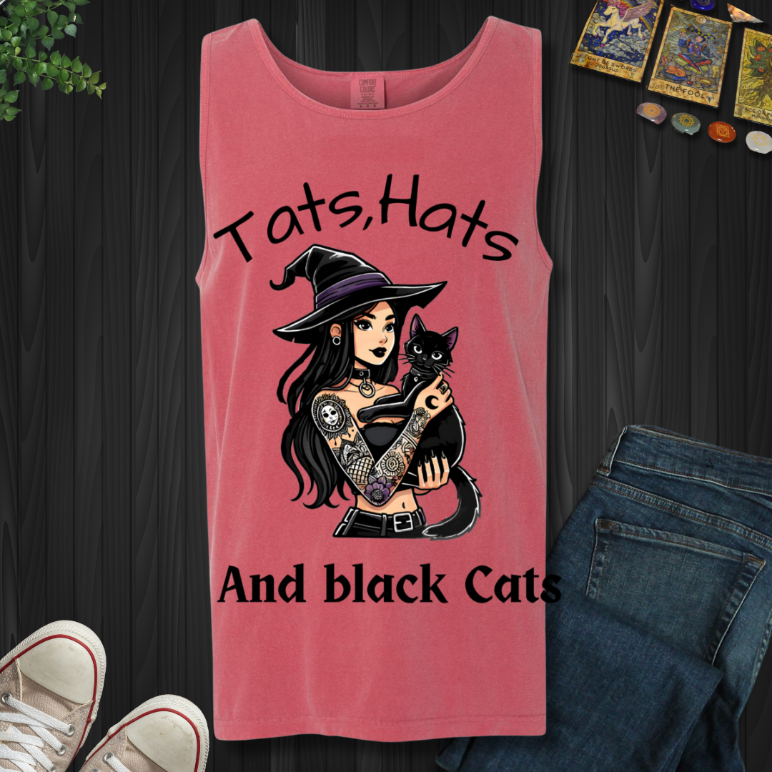 Tats, Hats, and Black Cats Tank Top