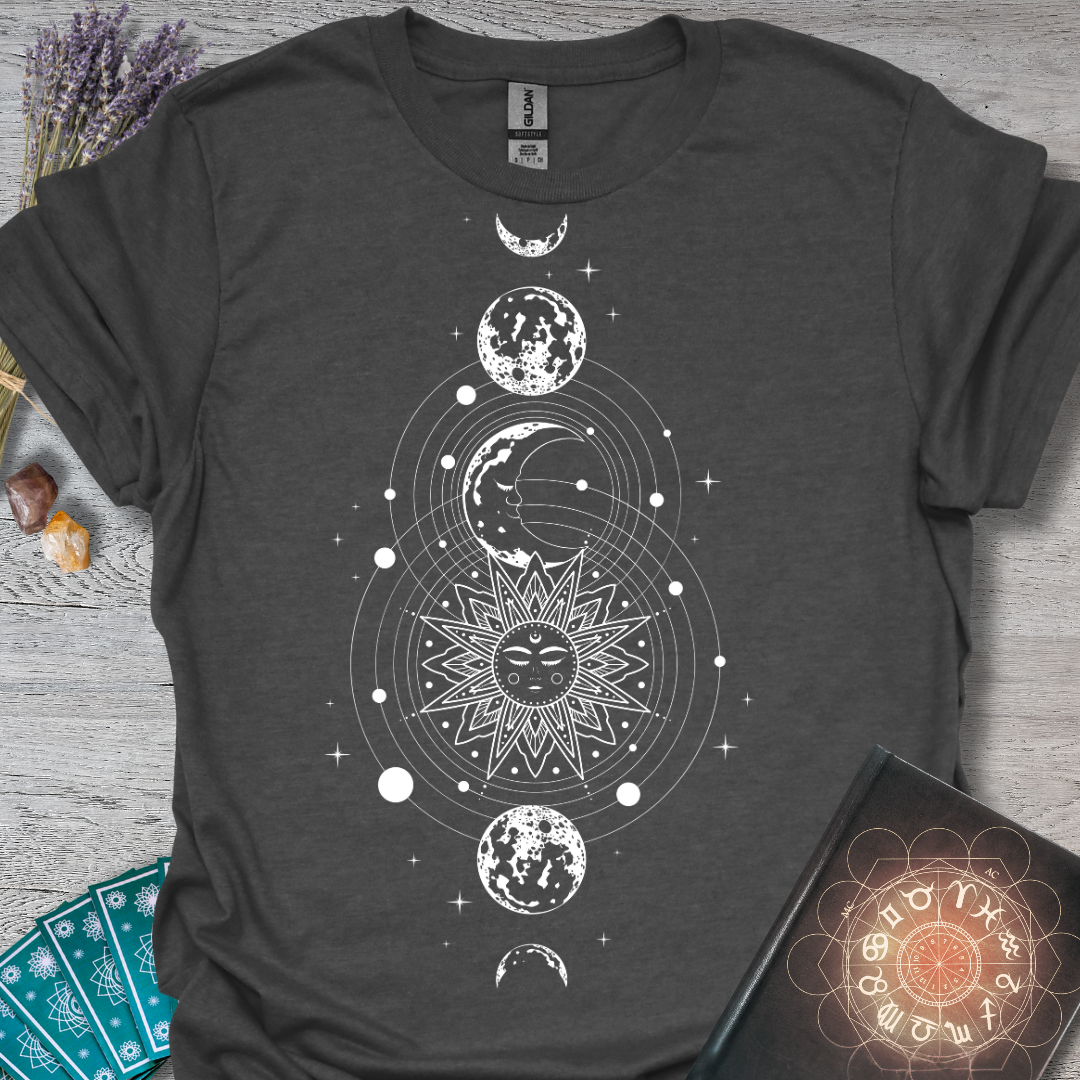 Solar Sun and Moon Phase T-Shirt
