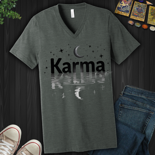 Reflective Karma  V-Neck Tee