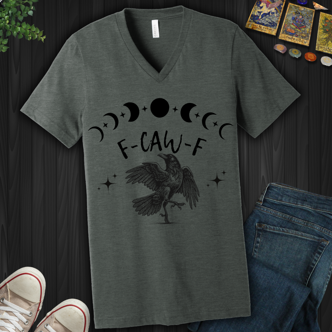Gothically Yours: Raven in Rebellion V-Neck Tee