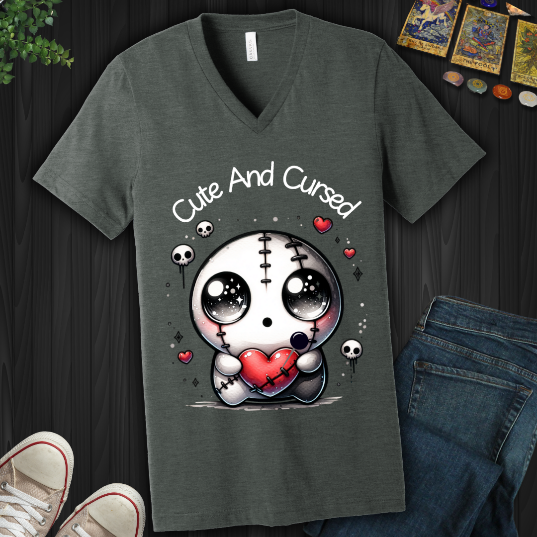 Cute And Cursed V-Neck Tee
