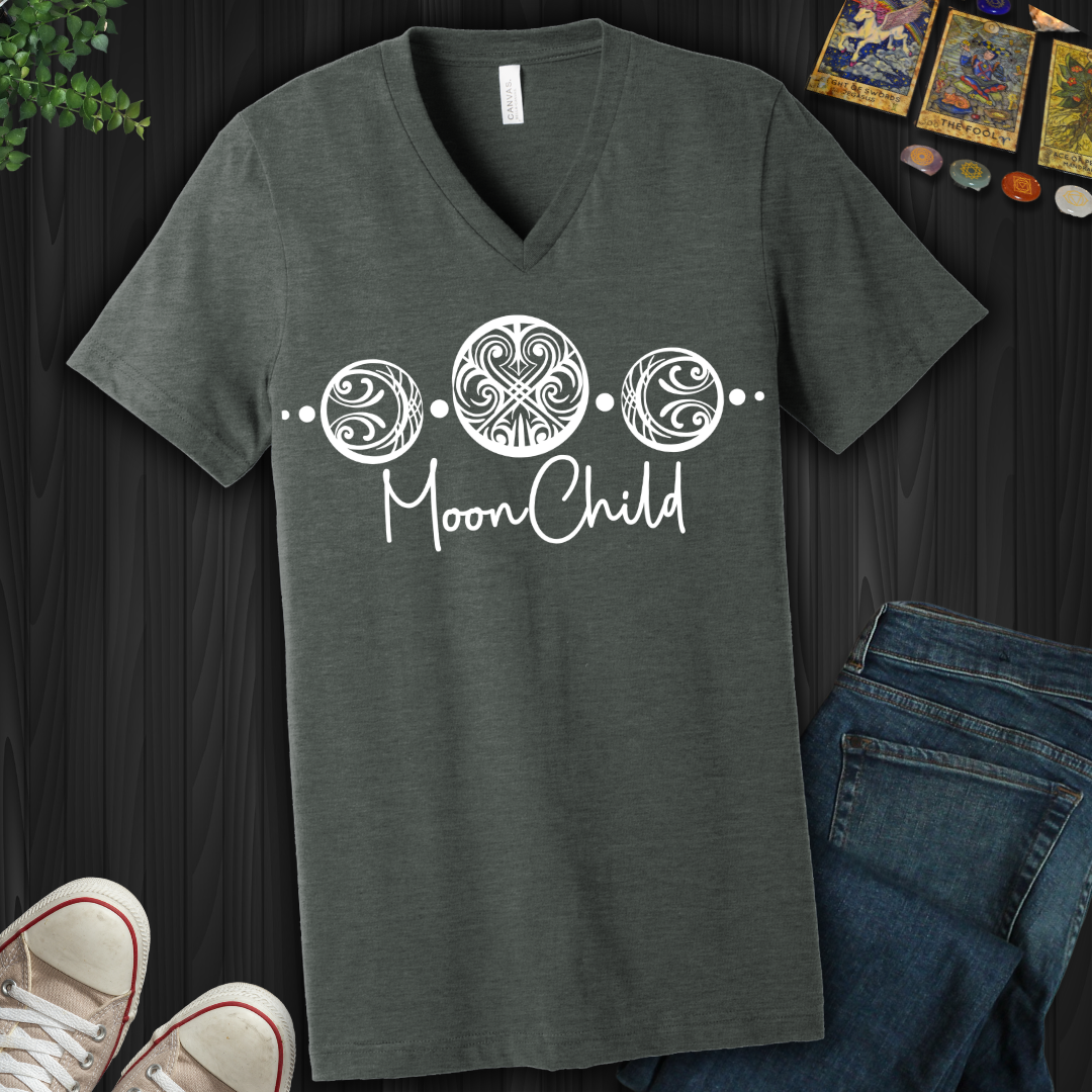 Triple Moon Goddess V-Neck Tee