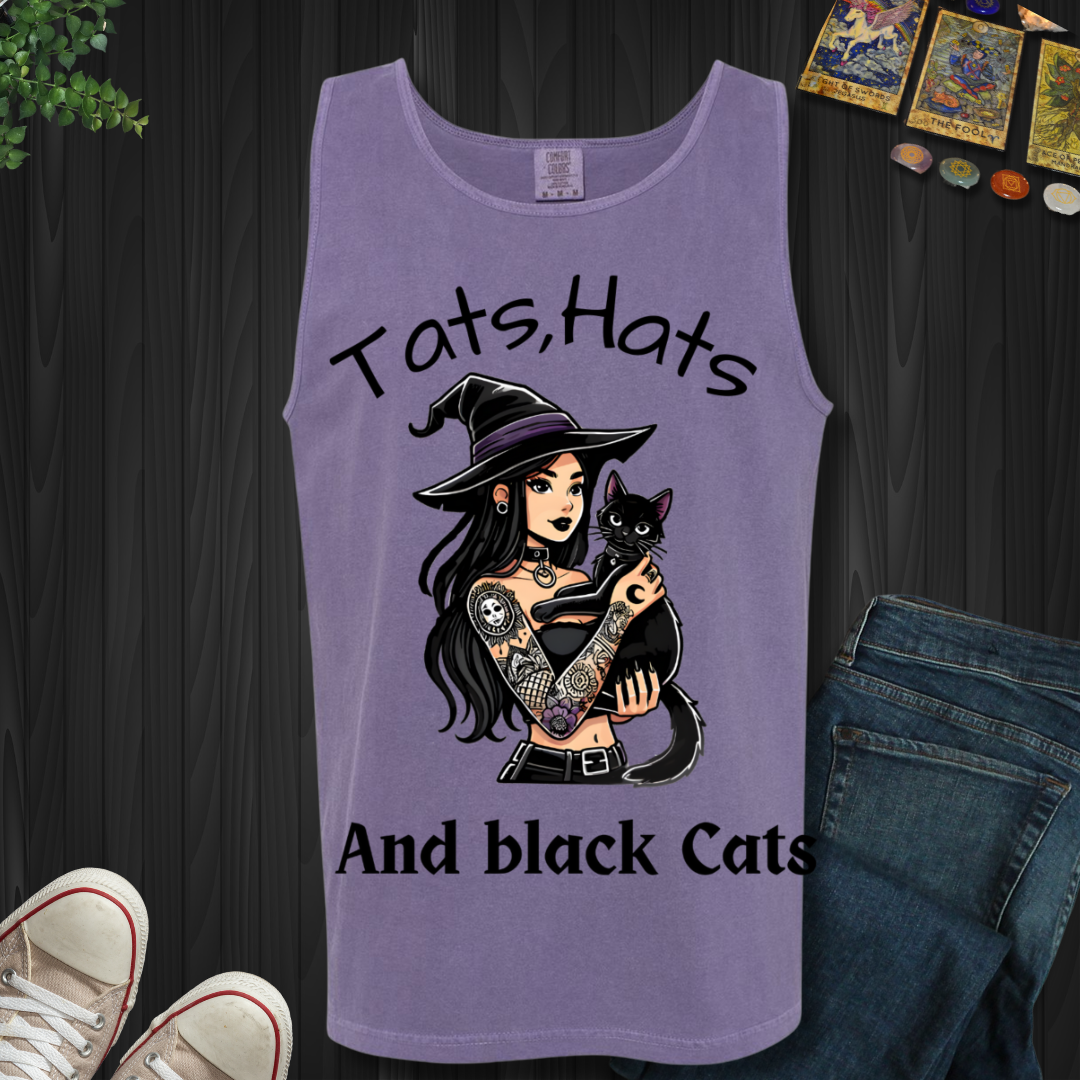 Tats, Hats, and Black Cats Tank Top