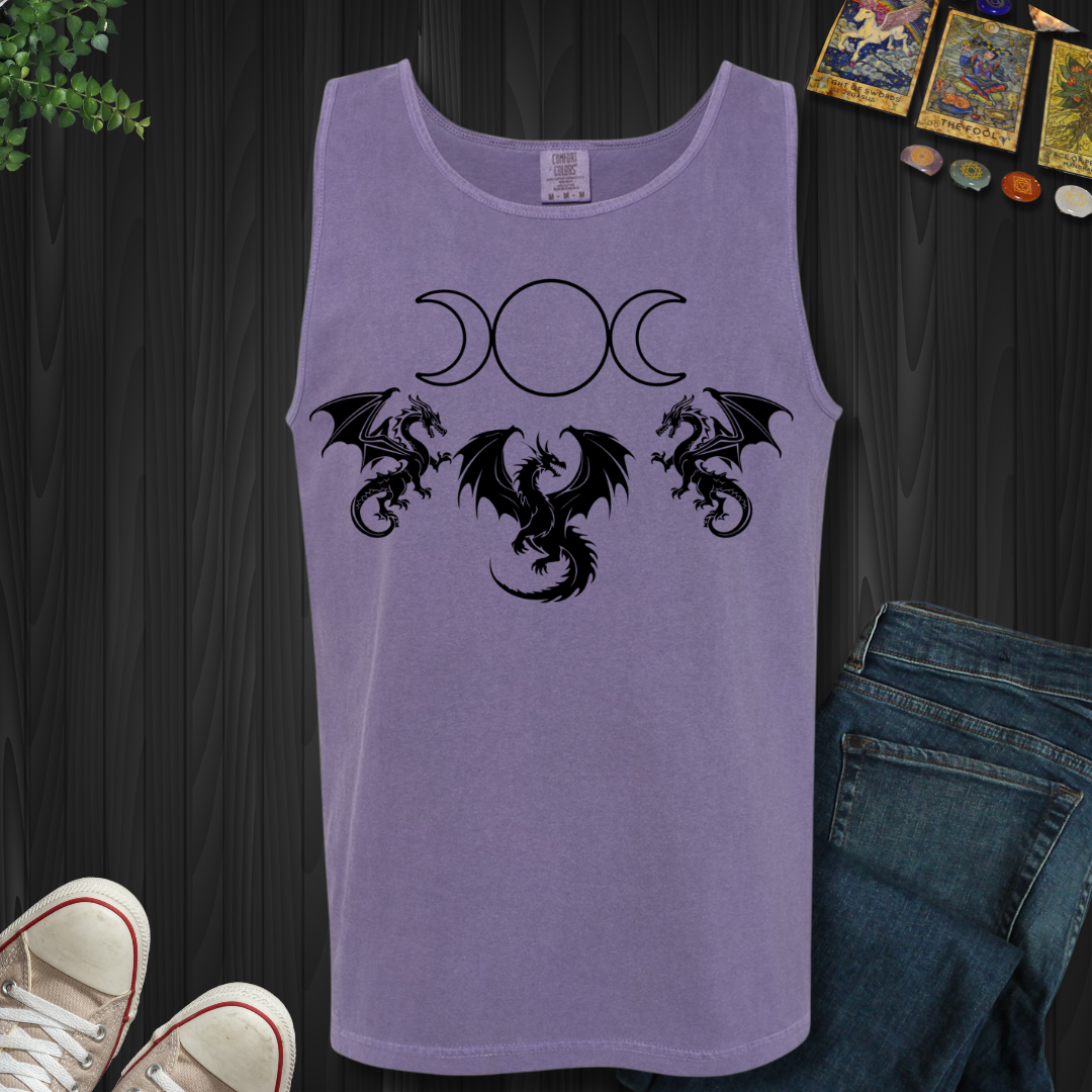Triple Moon Dragon Tank Top
