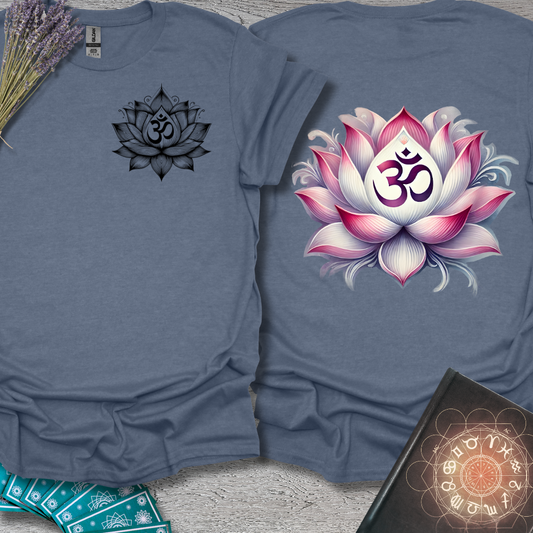 Om Lotus Front and Back T-Shirt