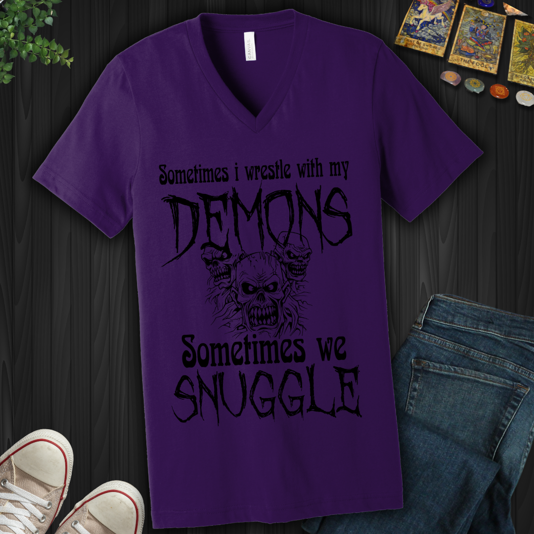 Wrestle My Demons V-Neck Tee