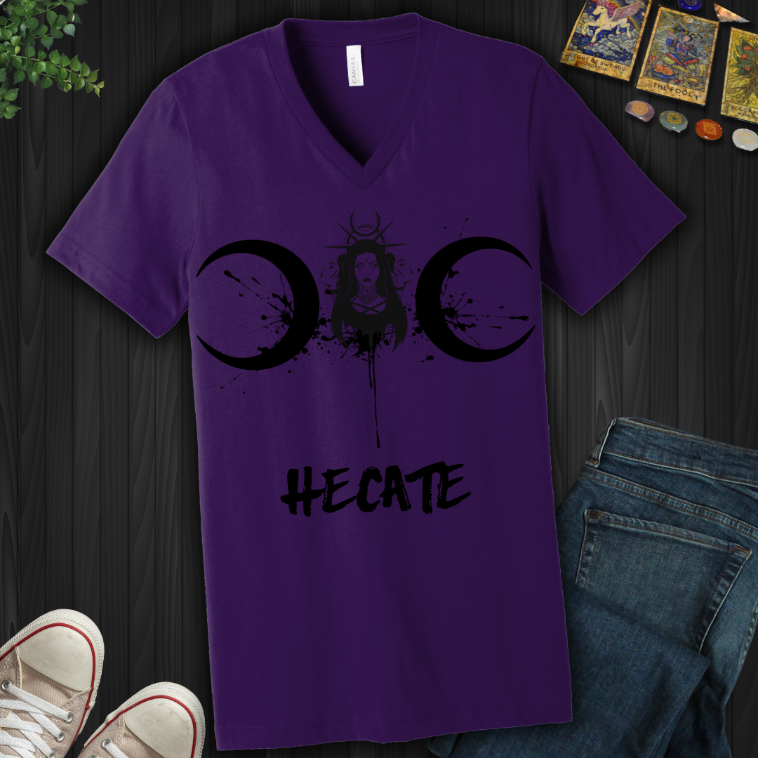 Hecate Triple Goddess V-Neck Tee