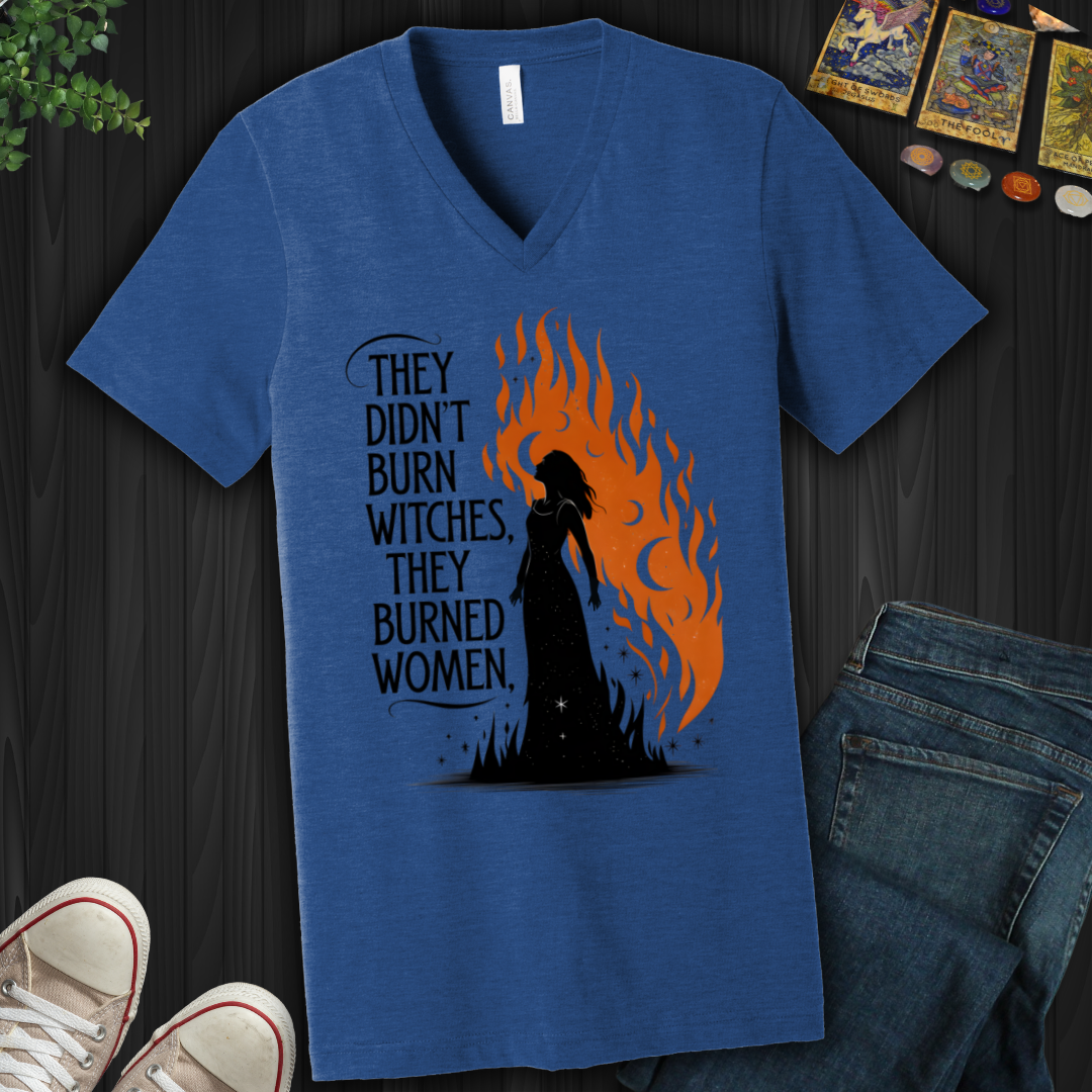 They Burned Women V-Neck Tee