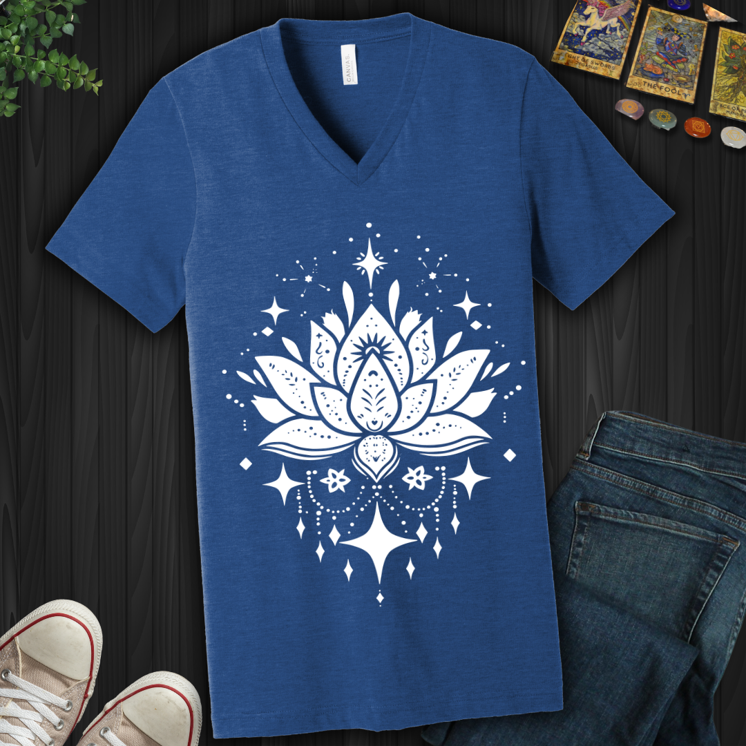 Celestial Lotus V-Neck Tee