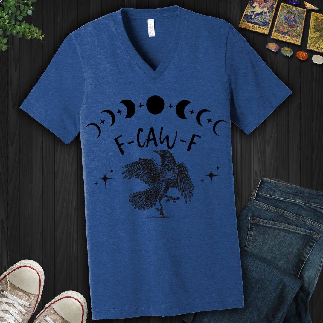 Gothically Yours: Raven in Rebellion V-Neck Tee