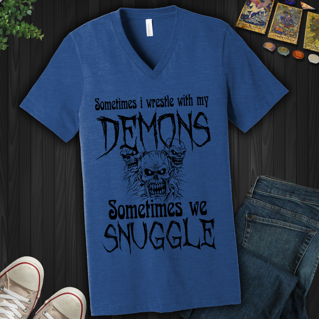 Wrestle My Demons V-Neck Tee