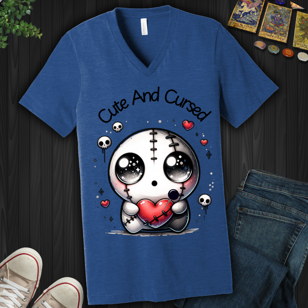 Cute And Cursed V-Neck Tee