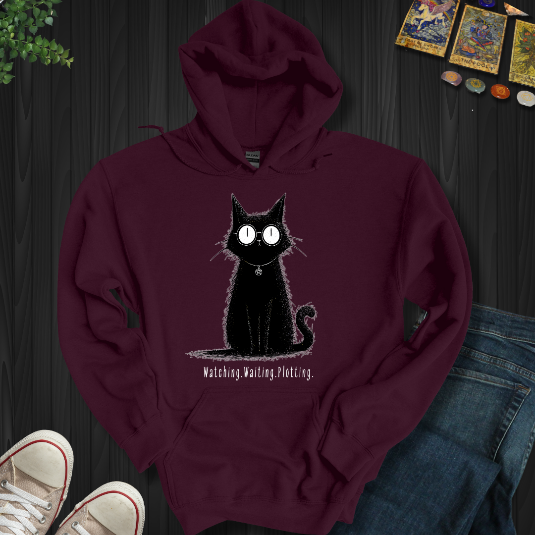 Watching. Waiting. Plotting Hooded Sweatshirt