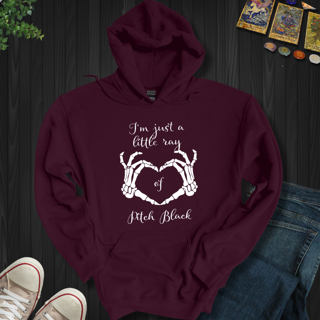 Little Ray Of Pitch Black Hooded Sweatshirt