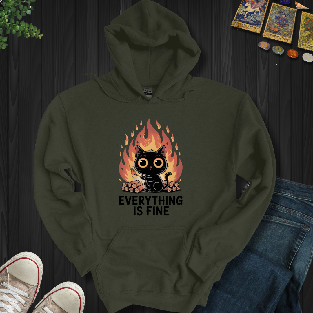 Everything Is Fine Hooded Sweatshirt