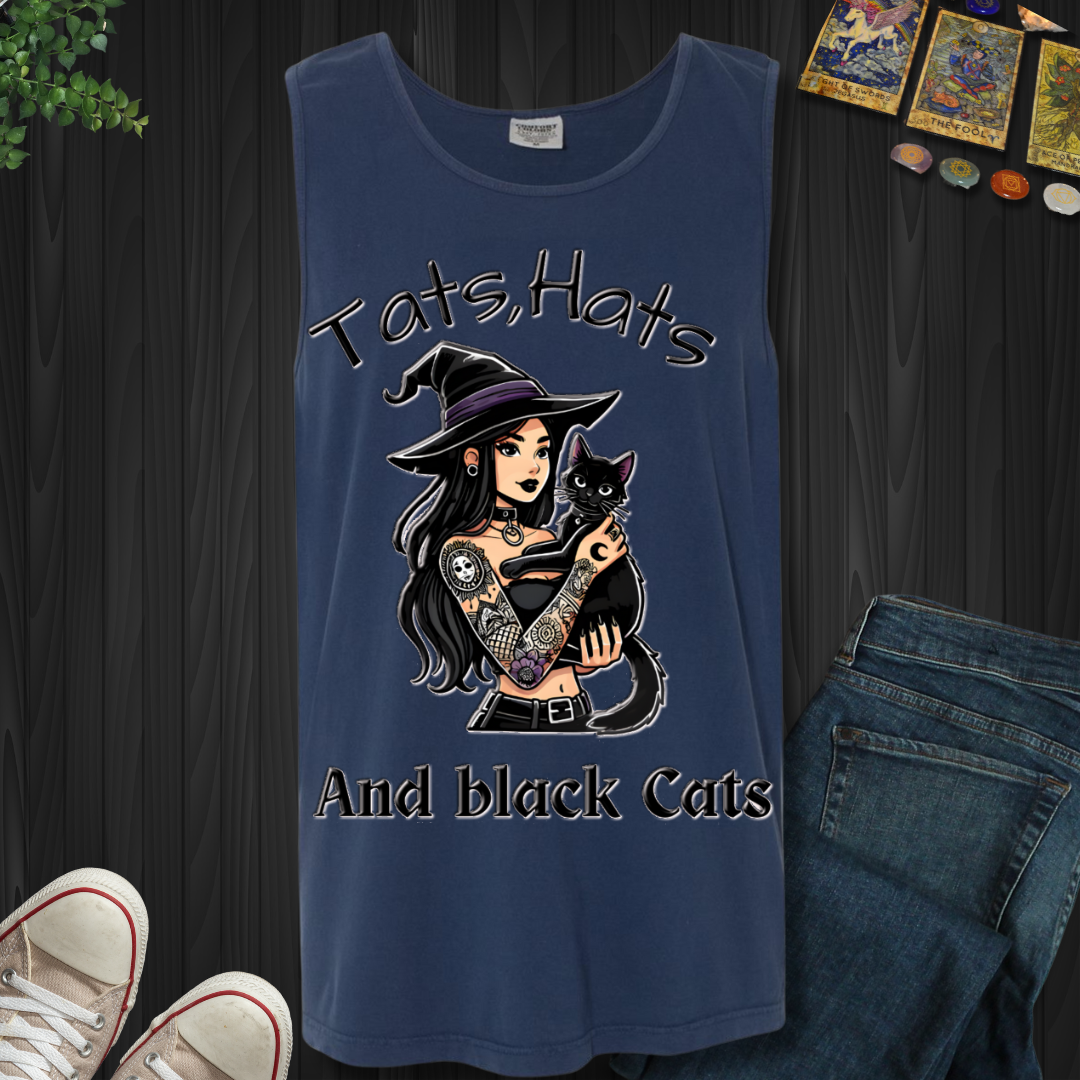 Tats, Hats, and Black Cats Tank Top