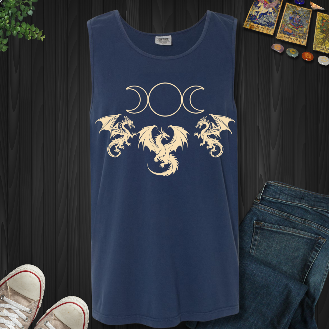 Triple Moon Dragon Tank Top