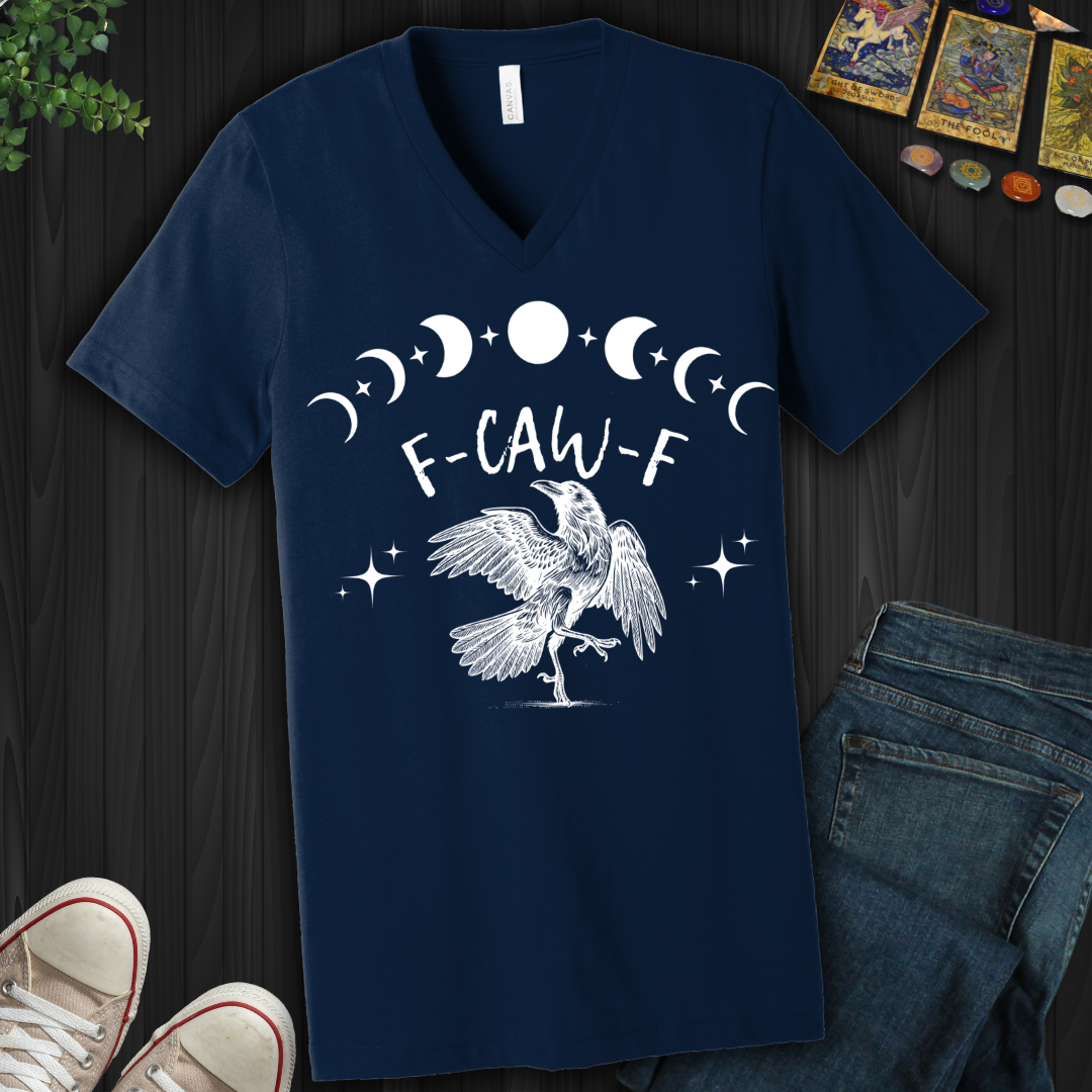 Gothically Yours: Raven in Rebellion V-Neck Tee