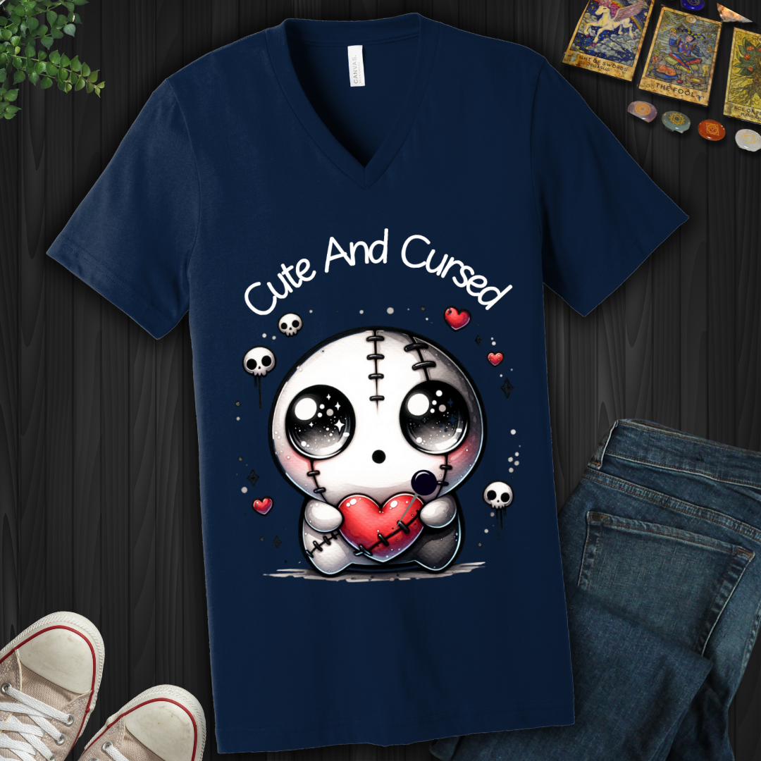 Cute And Cursed V-Neck Tee